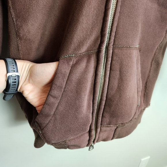 Abercrombie & Fitch Y2K Wolf Jaw Jacket Hoodie Hooded Sweatshirt FauxFur Sherpa - Picture 3 of 14